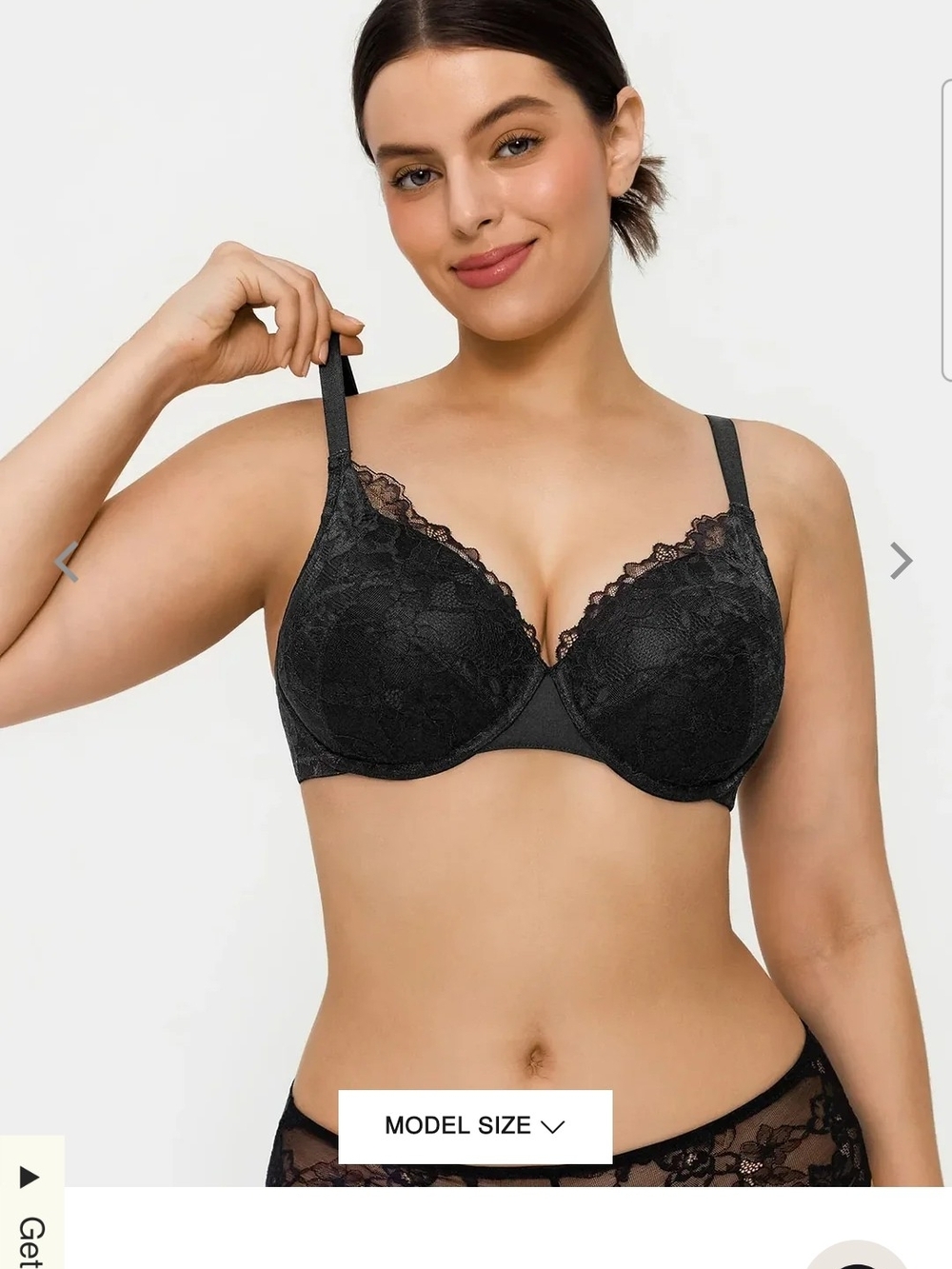 Popilush Lace Full-Cup Underwire Comfort Support Bra 36DD